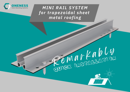 Mini Rail System for Metal Sheet Tin Roofs